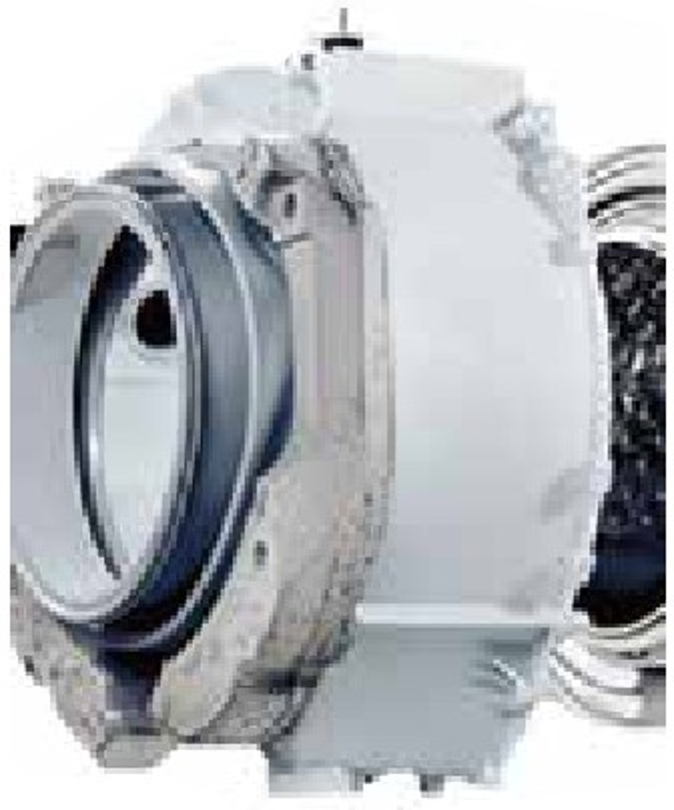 Washing machine drum in glass-fiber reinforced PP
