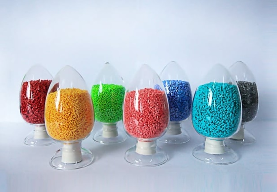Modified plastic pellet samples