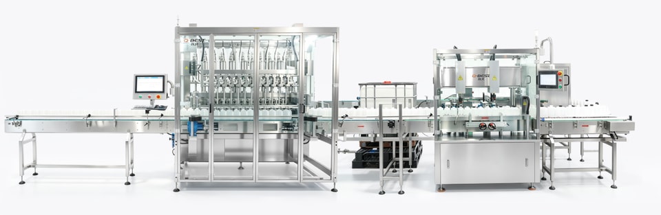 Bottle and canister filling packaging line