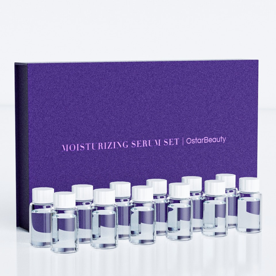 Bộ huyết thanh dưỡng ẩm axit hyaluronic phục hồi, cấp ẩm cấp II y tế, 12 ống cho mặt và mắt