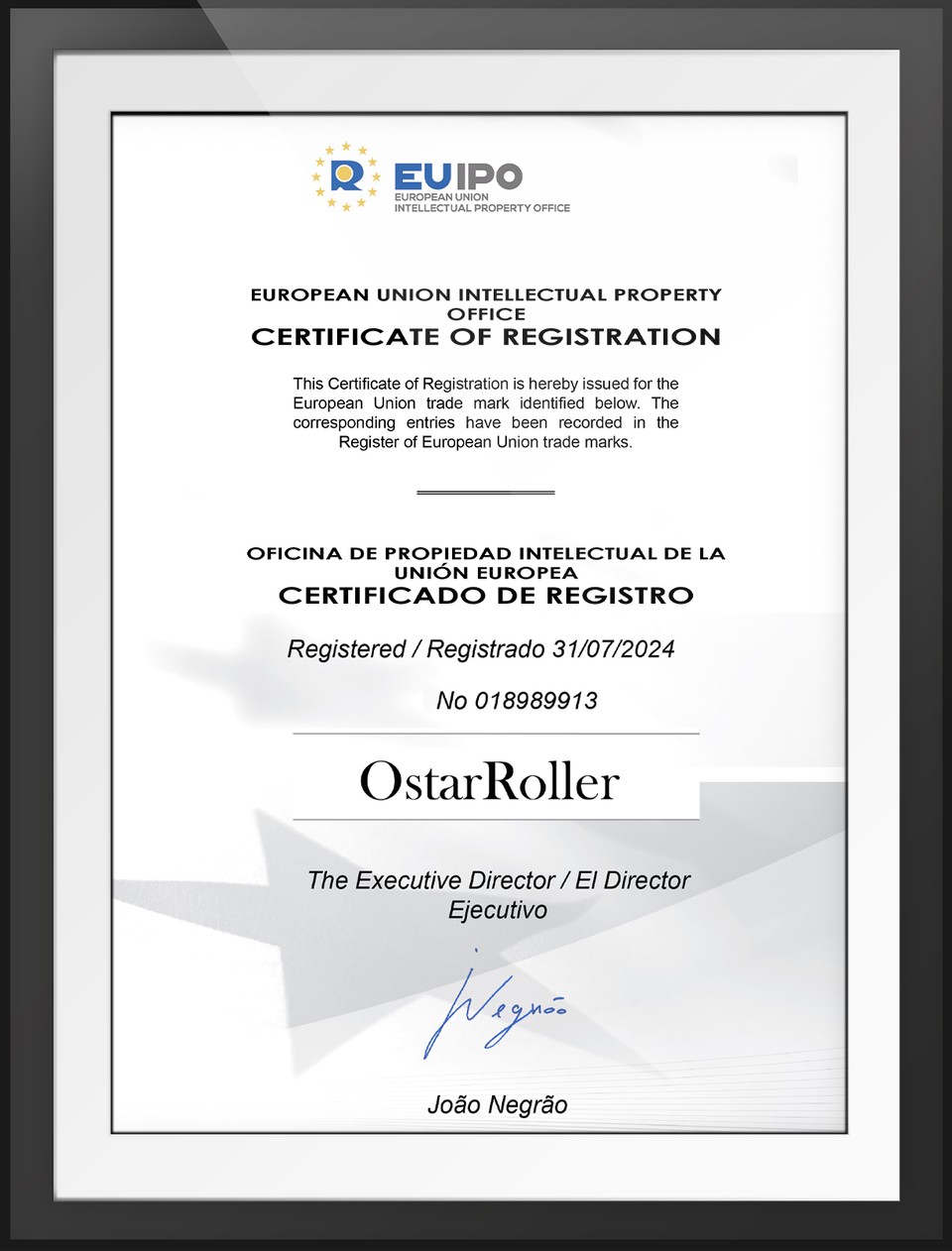 OstarRoller (العلامة التجارية في الاتحاد الأوروبي)