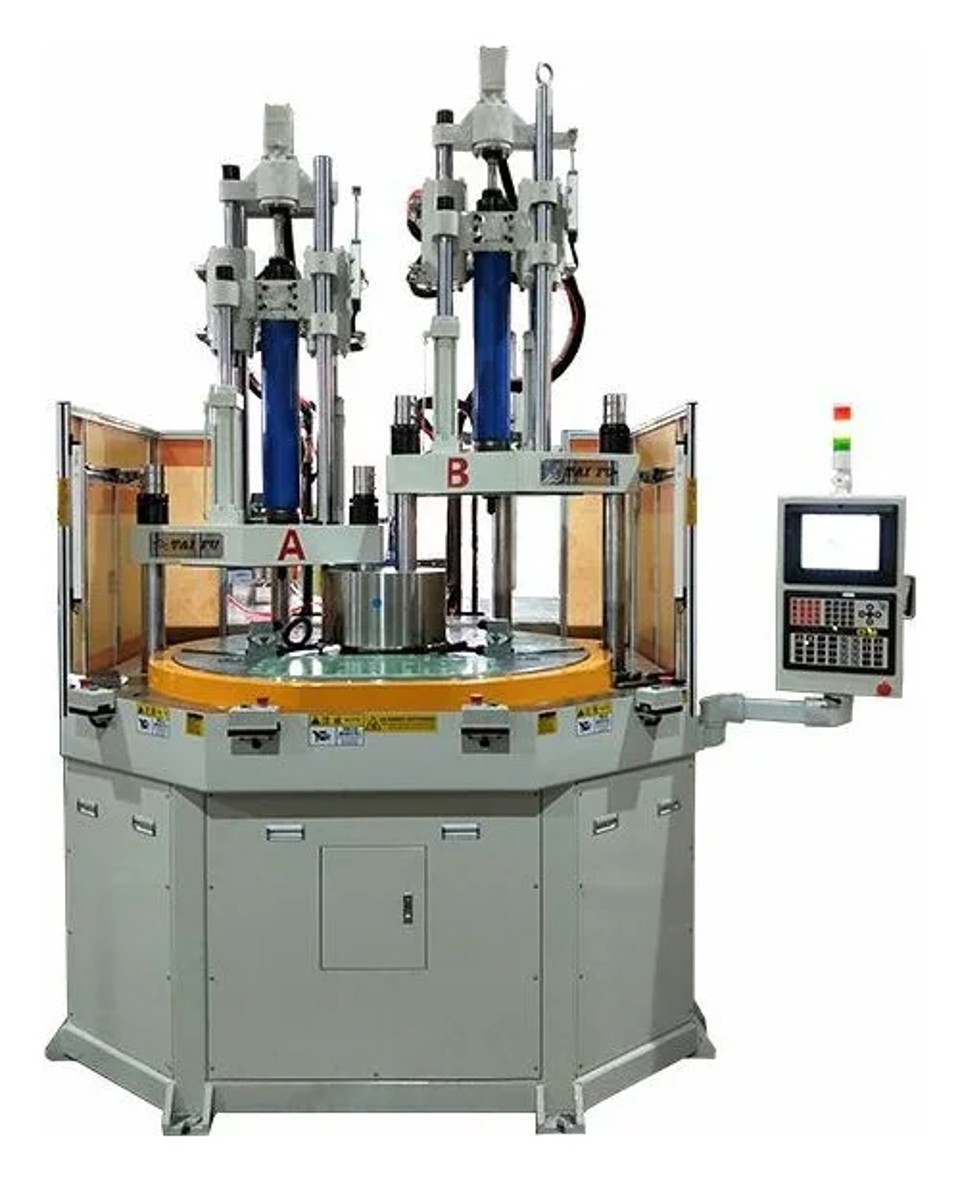 Three-Station Rotary Two-Color LSR Vertical Injection Molding Machine TFV4-170R3-2C-LSR