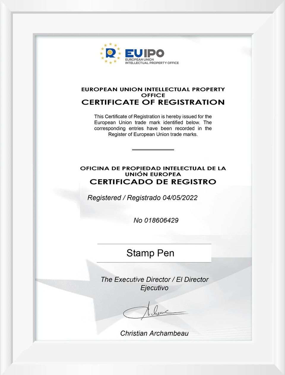 Stamp Pen (marca registrada en la UE)