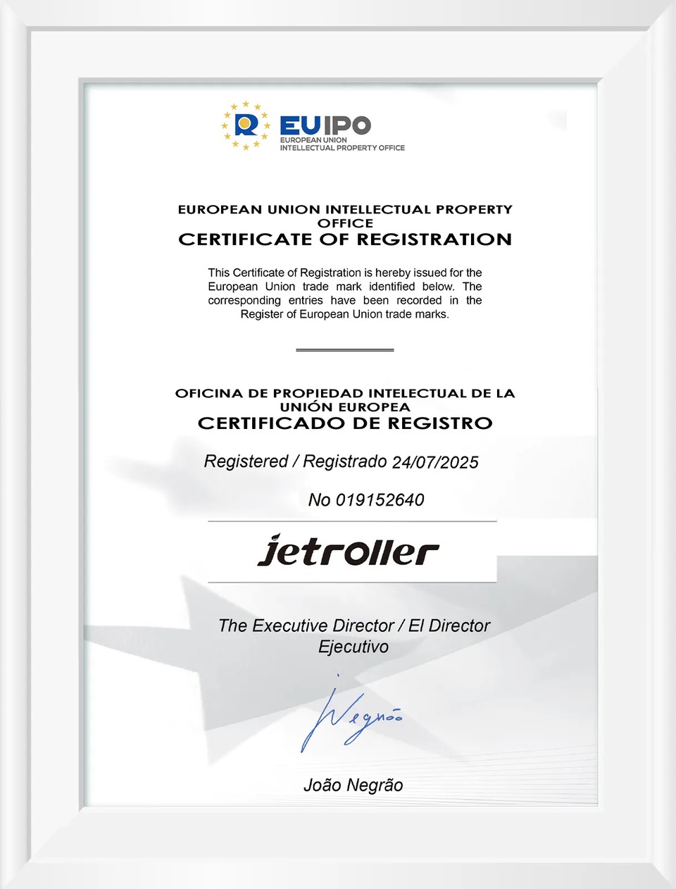 JetRoller (marca registrada en la UE)