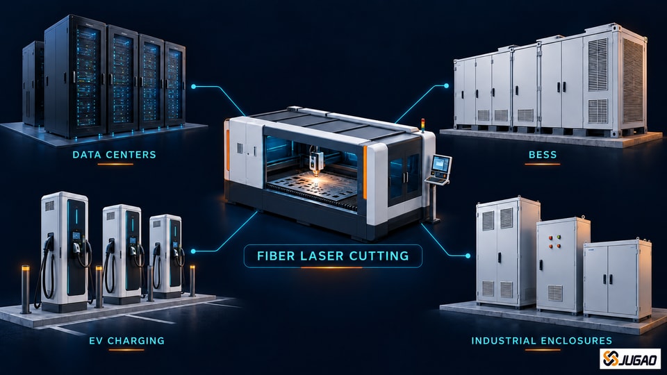 Fiber laser cutting machine mapping to data center, BESS, EV charging and industrial sheet-metal applications