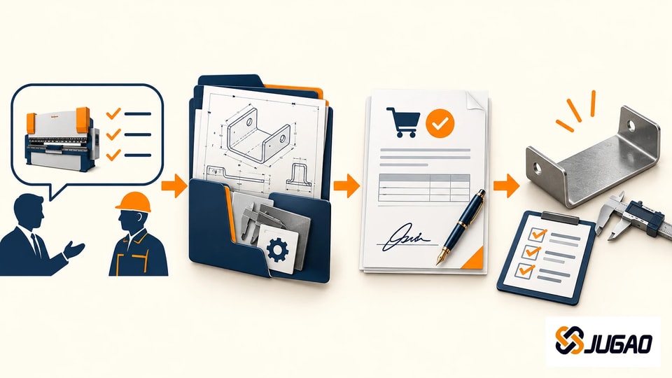 Claim, engineering evidence, signed order and acceptance check linked in sequence