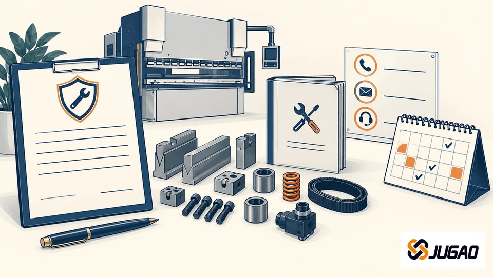 Warranty sheet, service route, spare parts and maintenance records