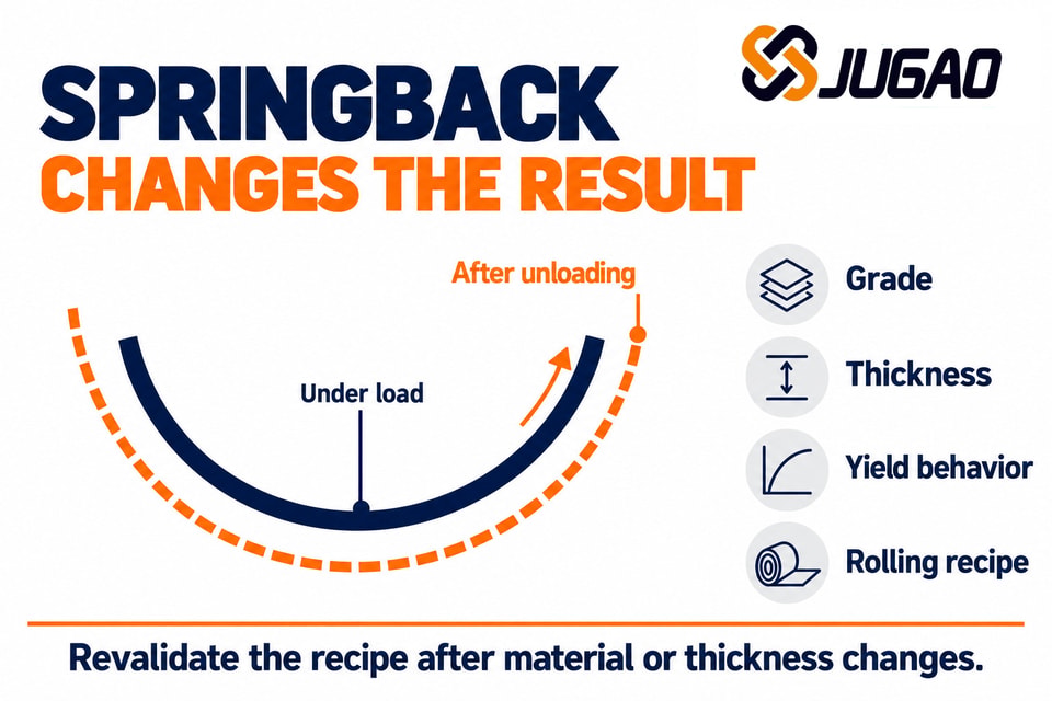 Larger unloaded plate radius compared with the radius under load