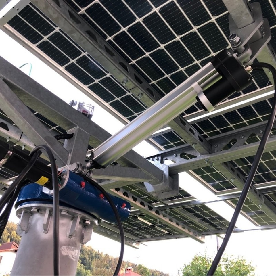 Solar panel actuator application