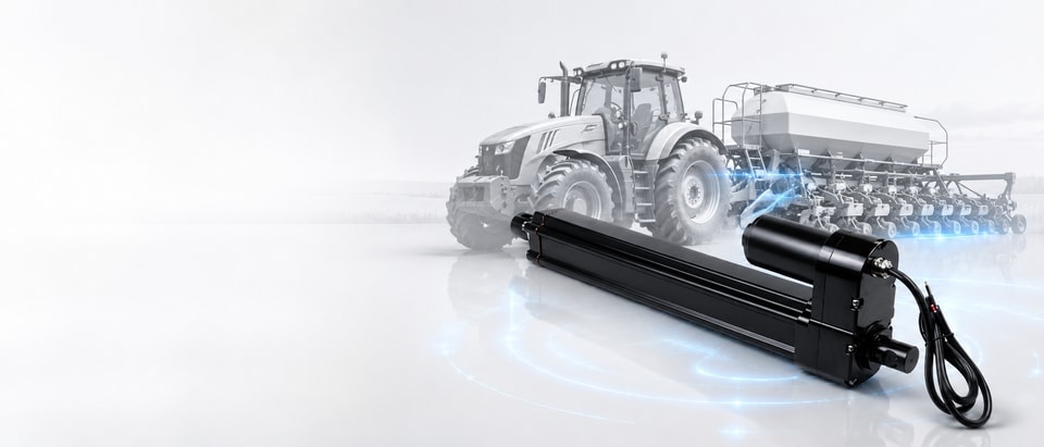 Electric linear actuator for agricultural and heavy duty machinery