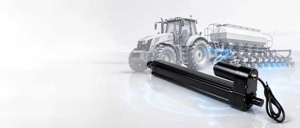 Electric linear actuator for agricultural and heavy duty machinery