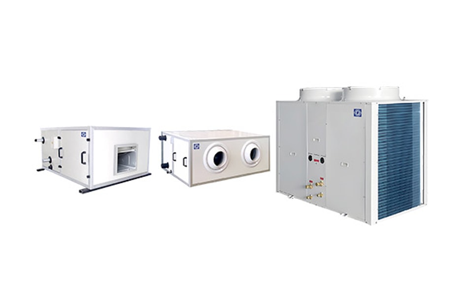 Air-cooled direct expansion pipe unit