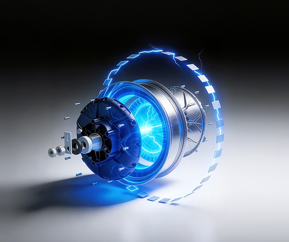 13 inch wheel hub tile motor
