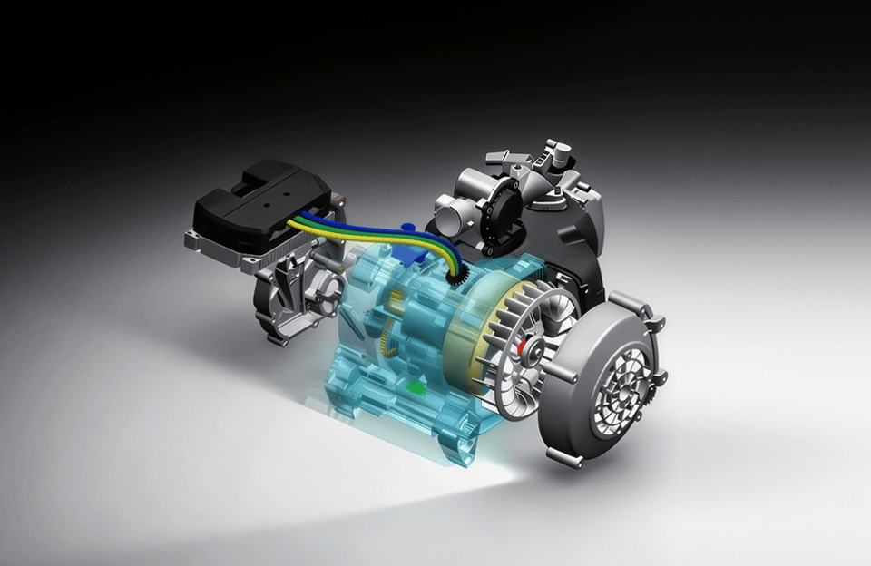 High-efficiency smart range extender for electric motorcycle power system