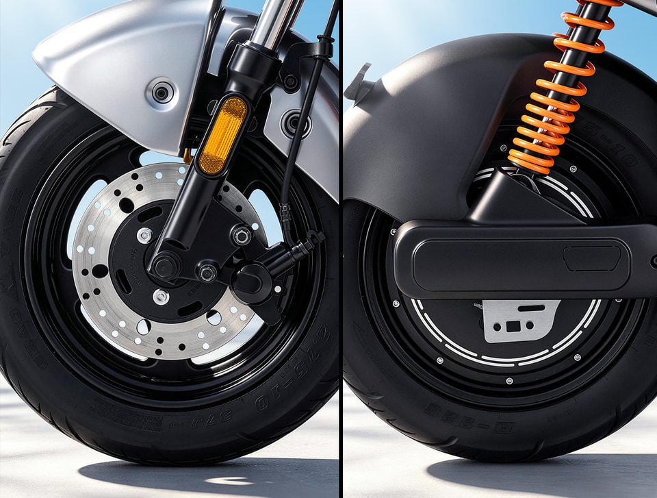 前碟后鼓.jpg Electric motorcycle ergonomic handlebar